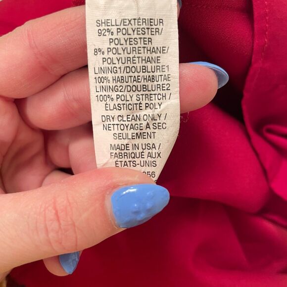 Shoshanna Midnight Off the Shoulder Ruffle Slit Cocktail Long Gown Red 4 - Picture 13 of 13